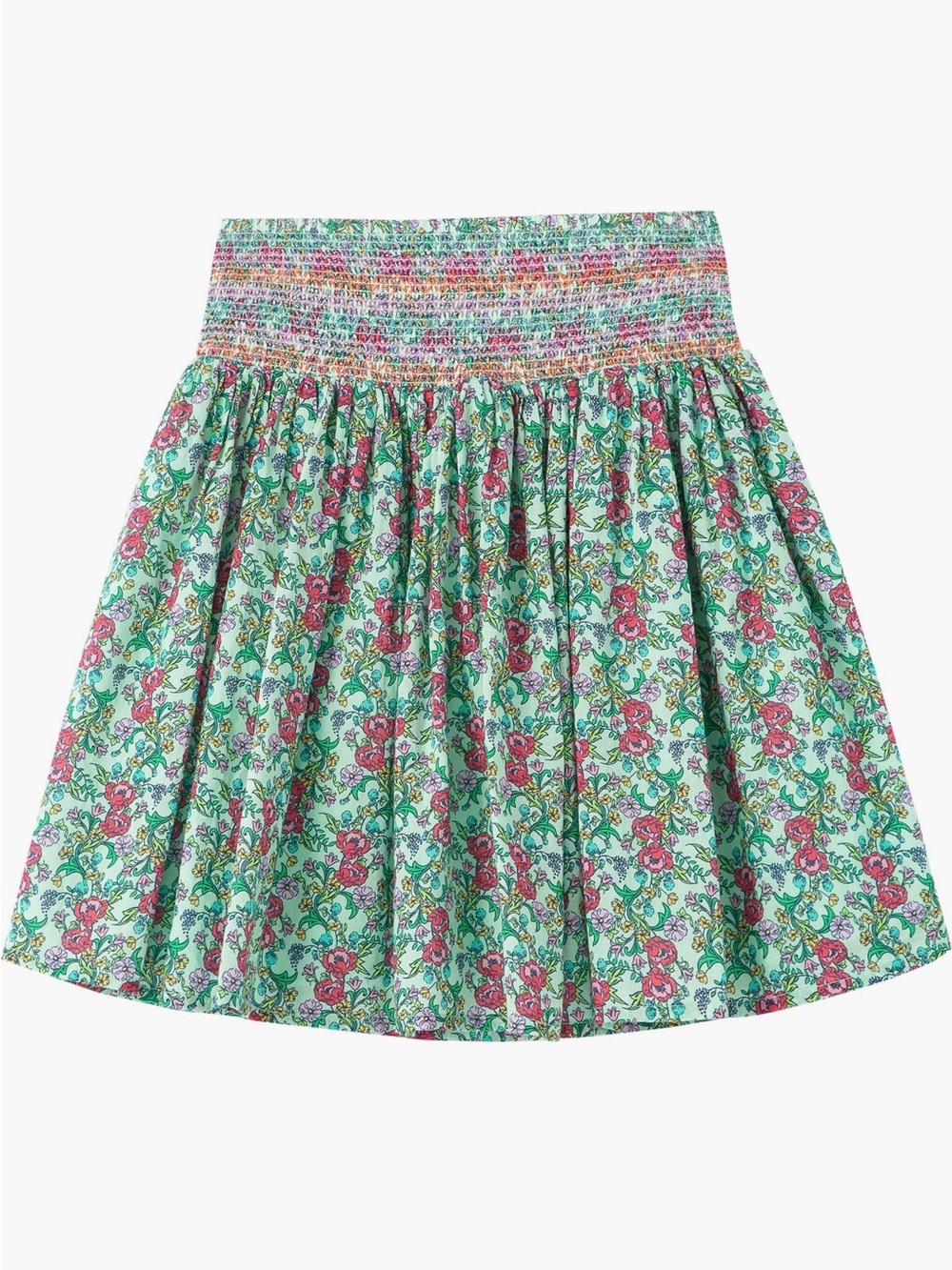 Peek Floral Tiered Skirt with Pink Accents